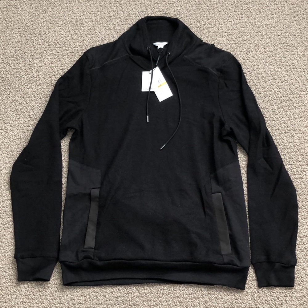 NWT [Calvin Klein] Black Cowl Neck Pullover - S